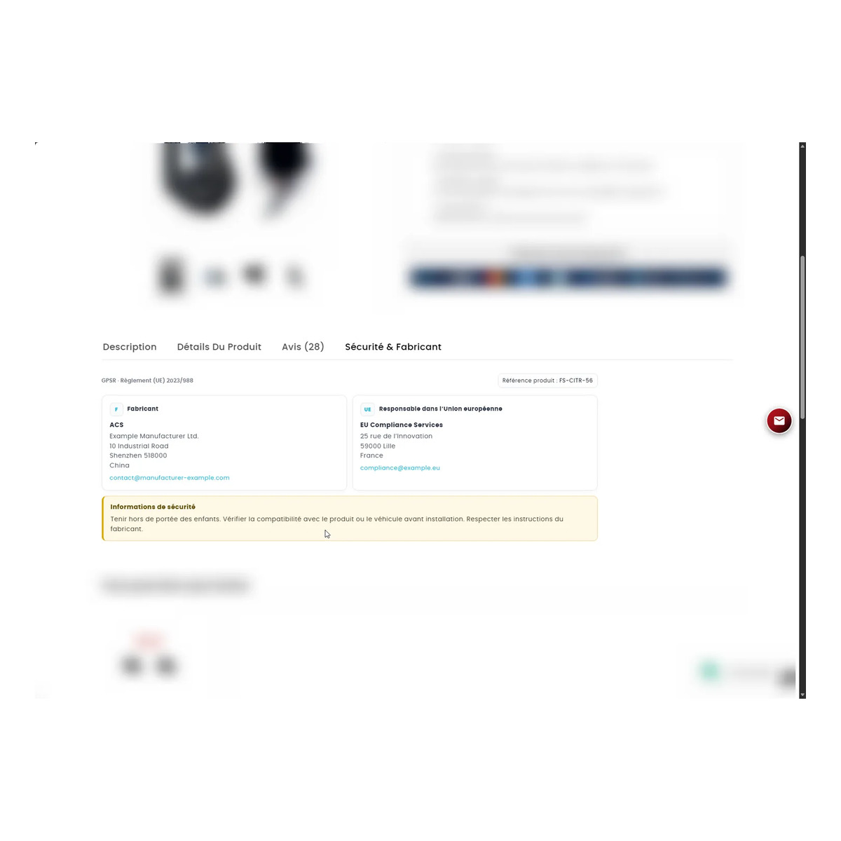 Module GPSR PrestaShop